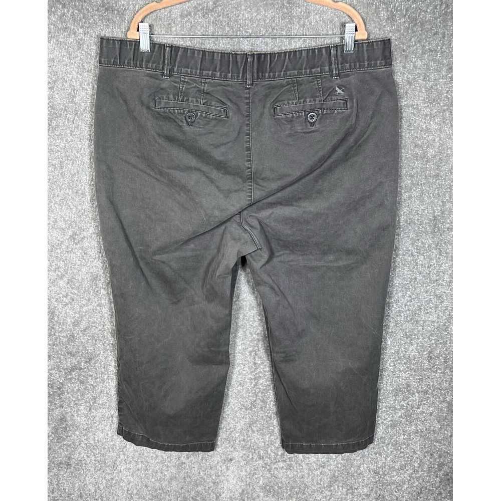 Eddie Bauer Gray Legend Wash Curvy Crop Pants Womens Size 20W Stretch‎ Pockets - Picture 2 of 11